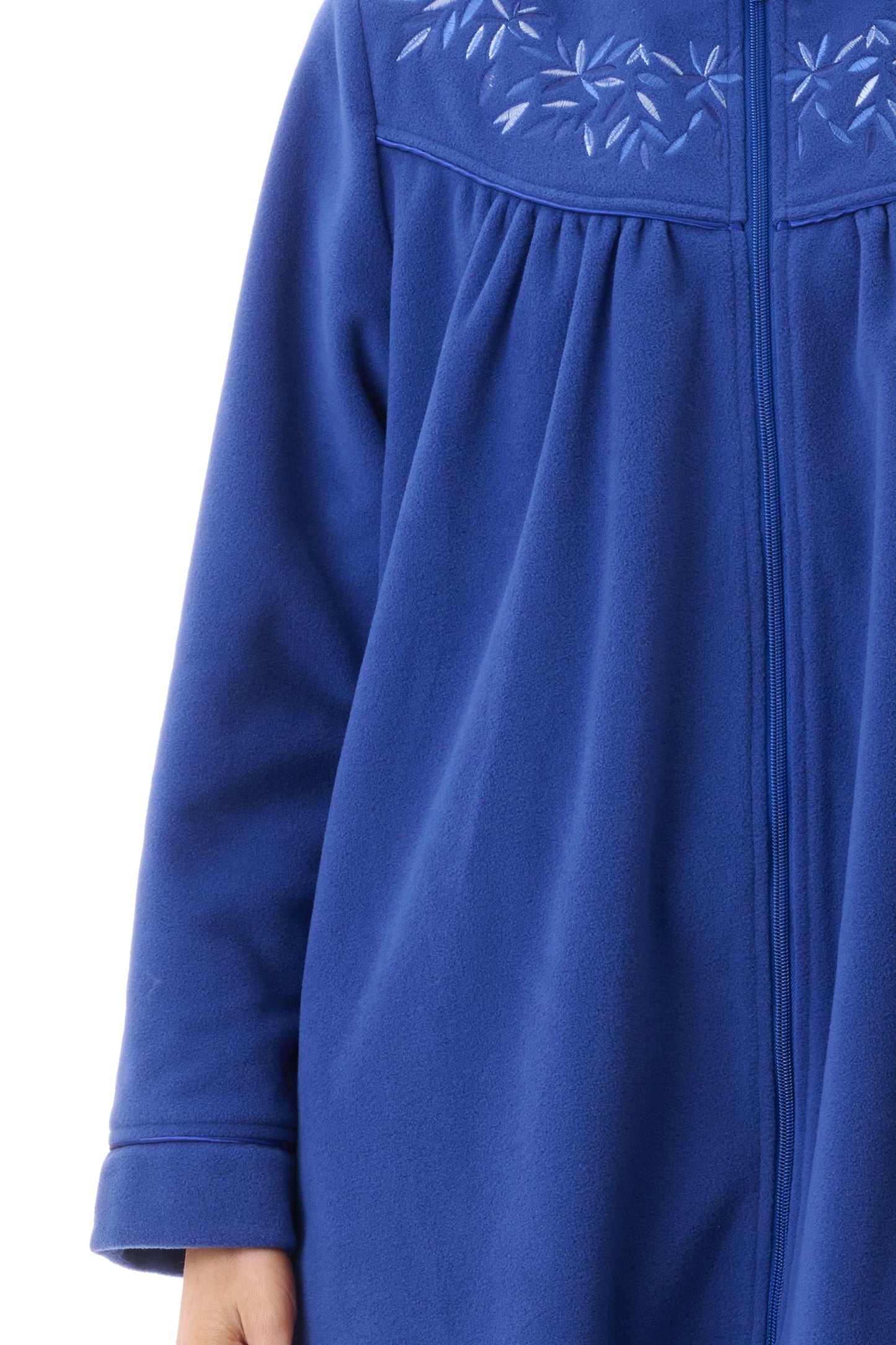 Givoni: High Pile Long Zip Front Gown