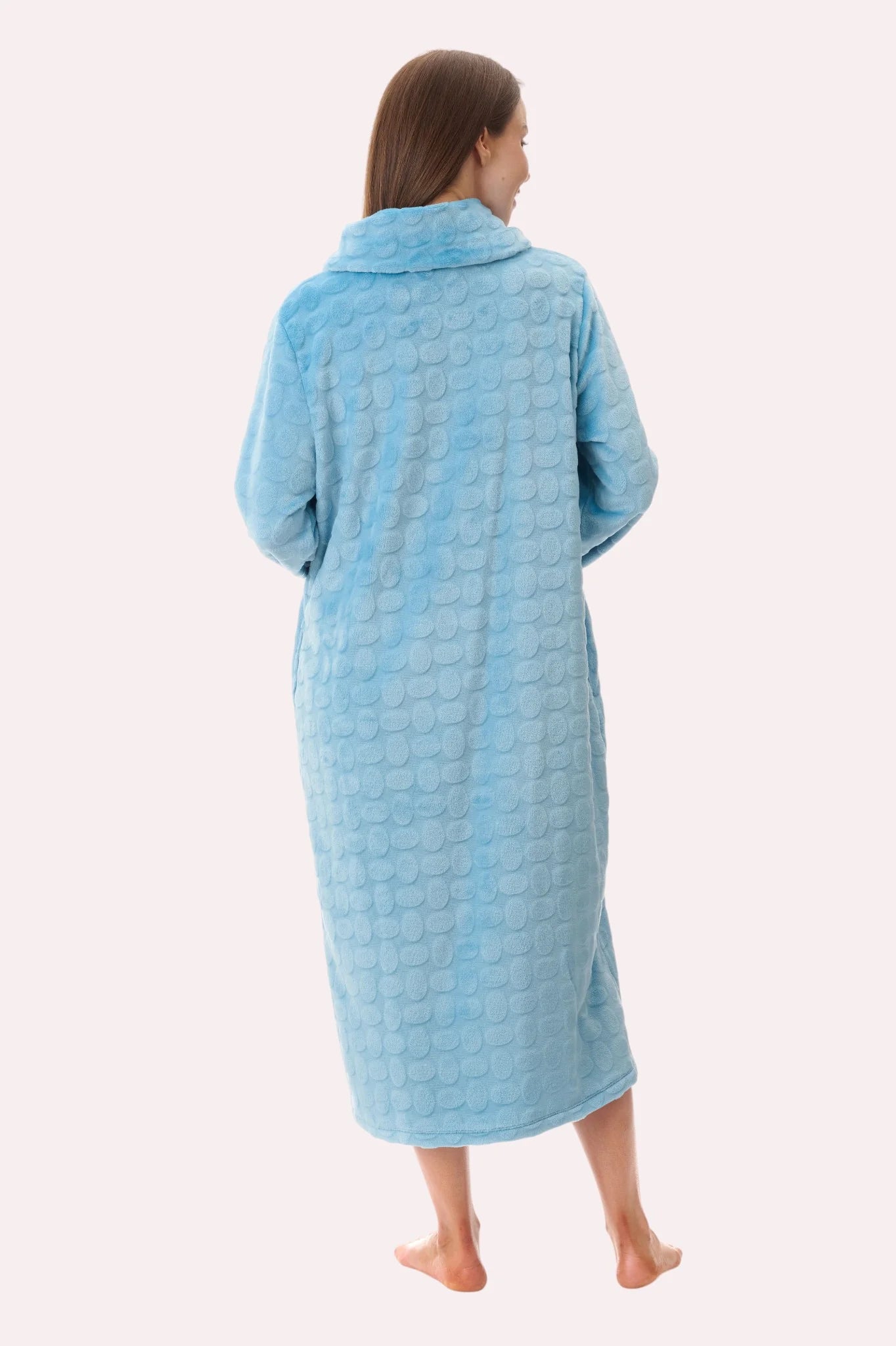 GIVONI GB Embossed Button Dressing Gown