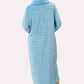 Givoni: Mid Length Gown. Button Front 'Aquamarine'