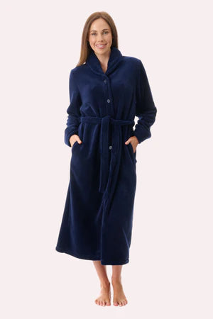 Givoni - Mid Length Gown with Button Front with Wrap
