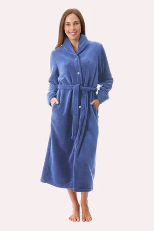 Givoni - Mid Length Gown with Button Front with Wrap