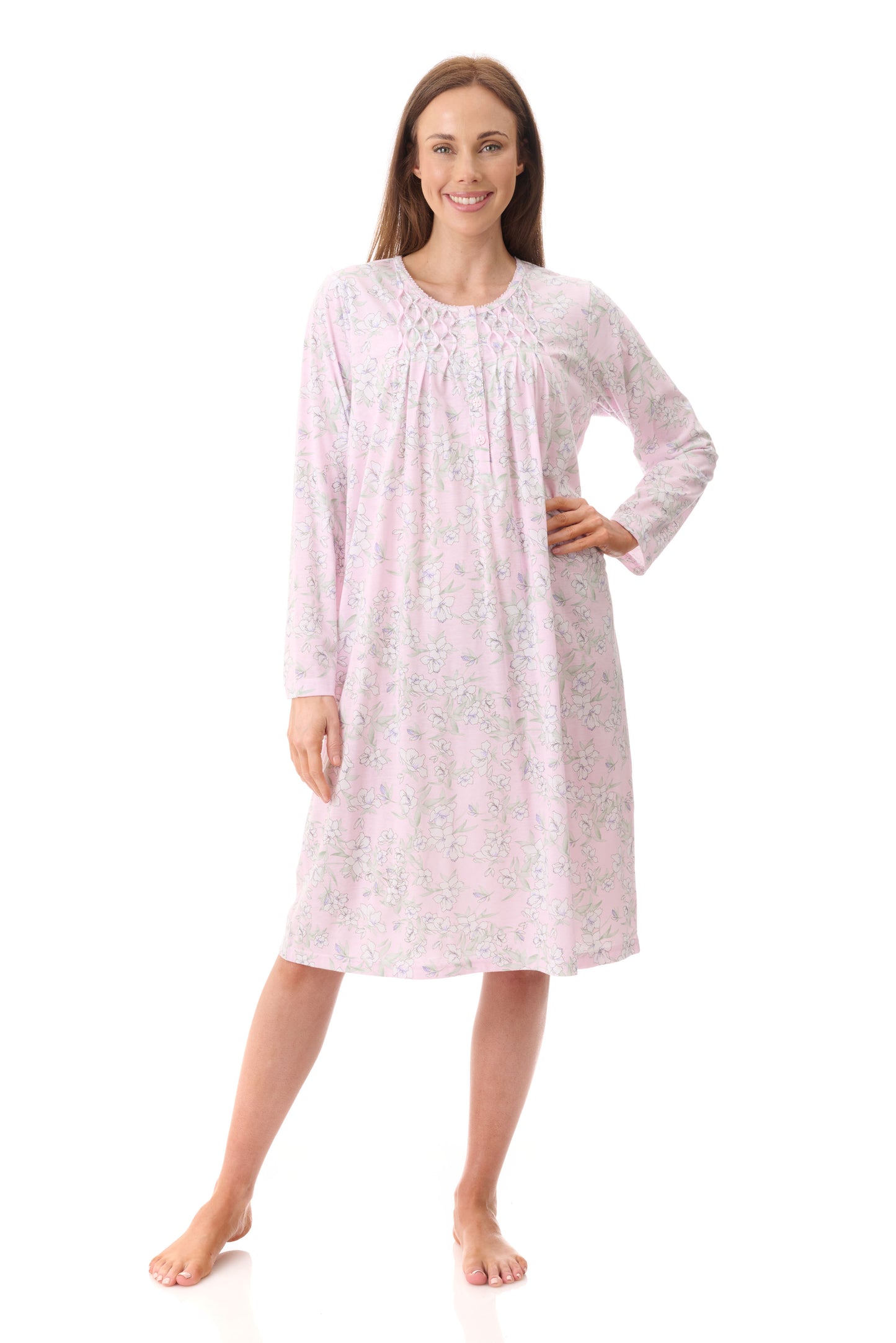 GIVONI:  HP Asha Print Short Length Nightie