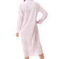 GIVONI:  HP Asha Print Medium Length Collared Nightie