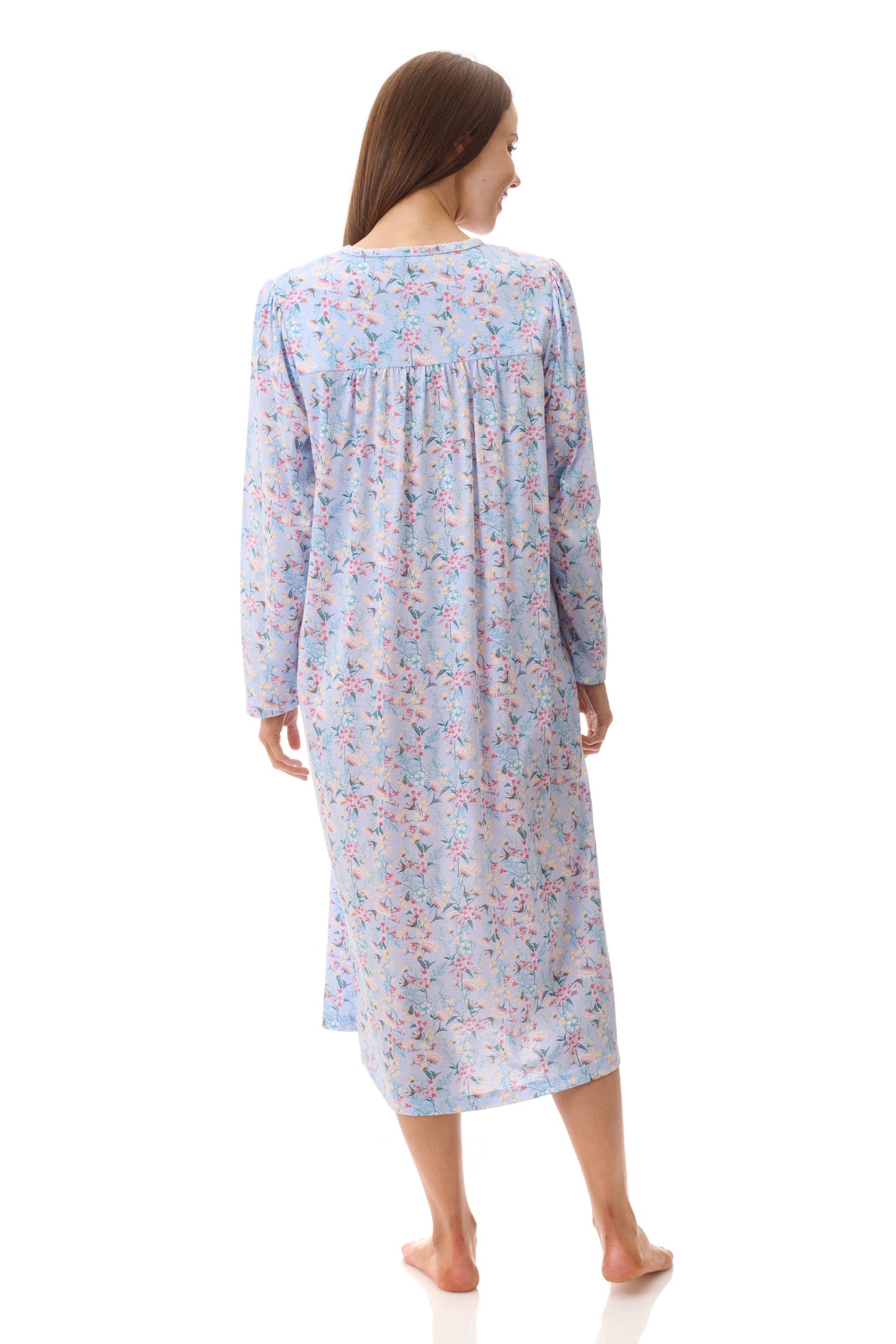 GIVONI:  FL Brooke Print Mid Length Nightie