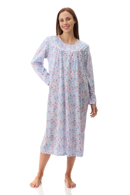 GIVONI:  FL Brooke Print Mid Length Nightie