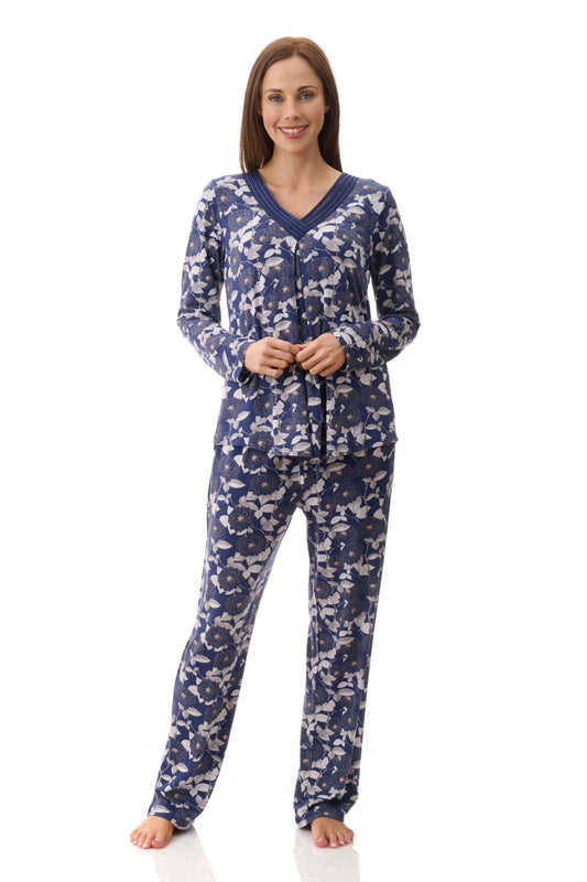 GIVONI:  KV Coco Print Satin Detail Pyjama
