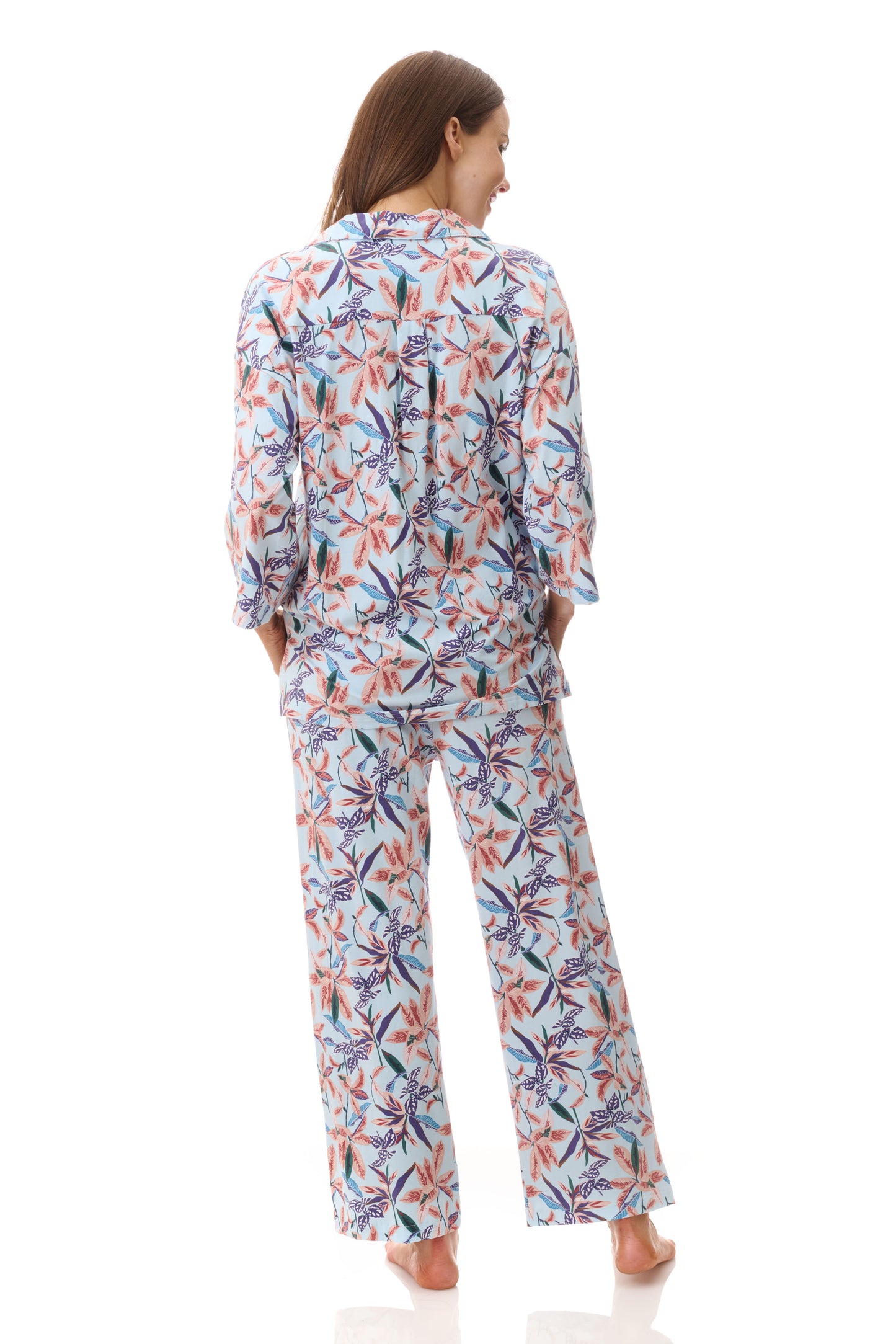 GIVONI:  LB Rylie Print Detail Collared Pyjama