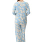 GIVONI:  LG Gia Print Detail Long Pyjama
