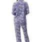 GIVONI:  LG Elaine Print Detail Collared Pyjama