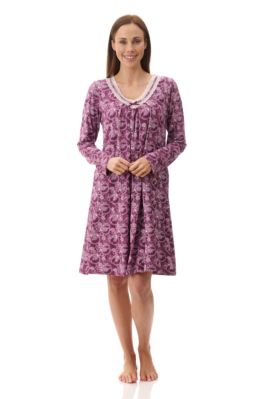 GIVONI:  LG Chloe Print Short Length Nightie Inner Bra
