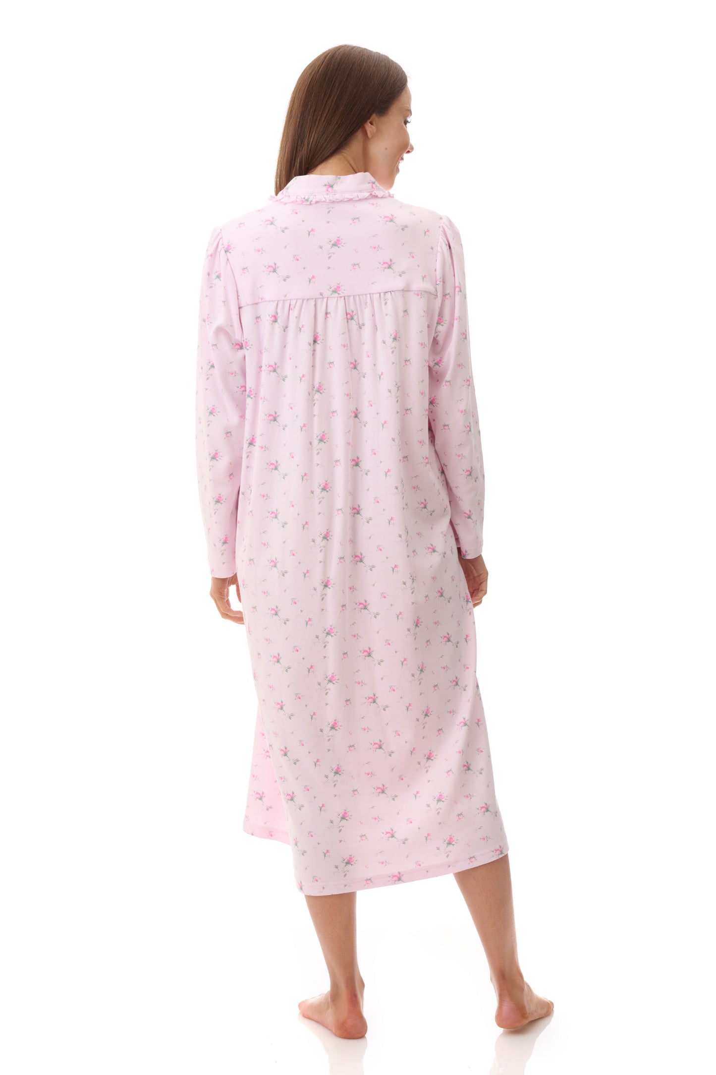 GIVONI:  LK Yana Print Mid Length Collared Nightie