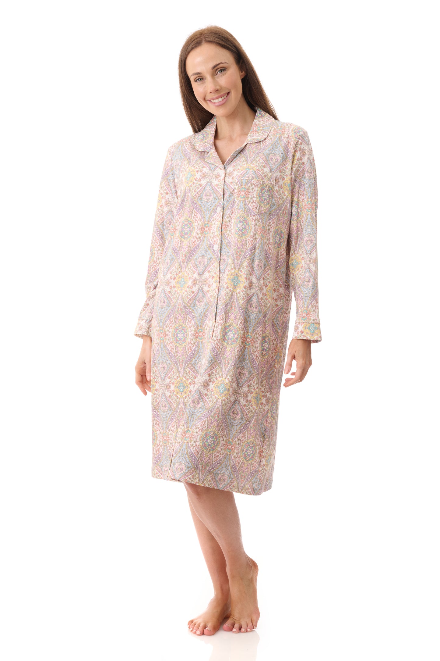 GIVONI:  LP Raine Print Mid Length Sleepshirt