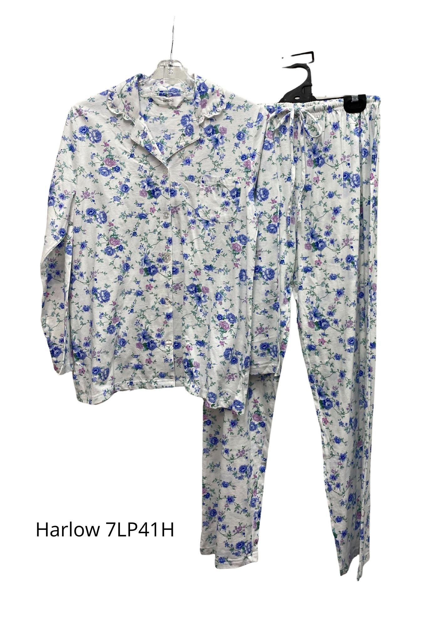 Givoni:  Long Length Pyjamas Pj's Cotton Knit Jersey 'Harlow'