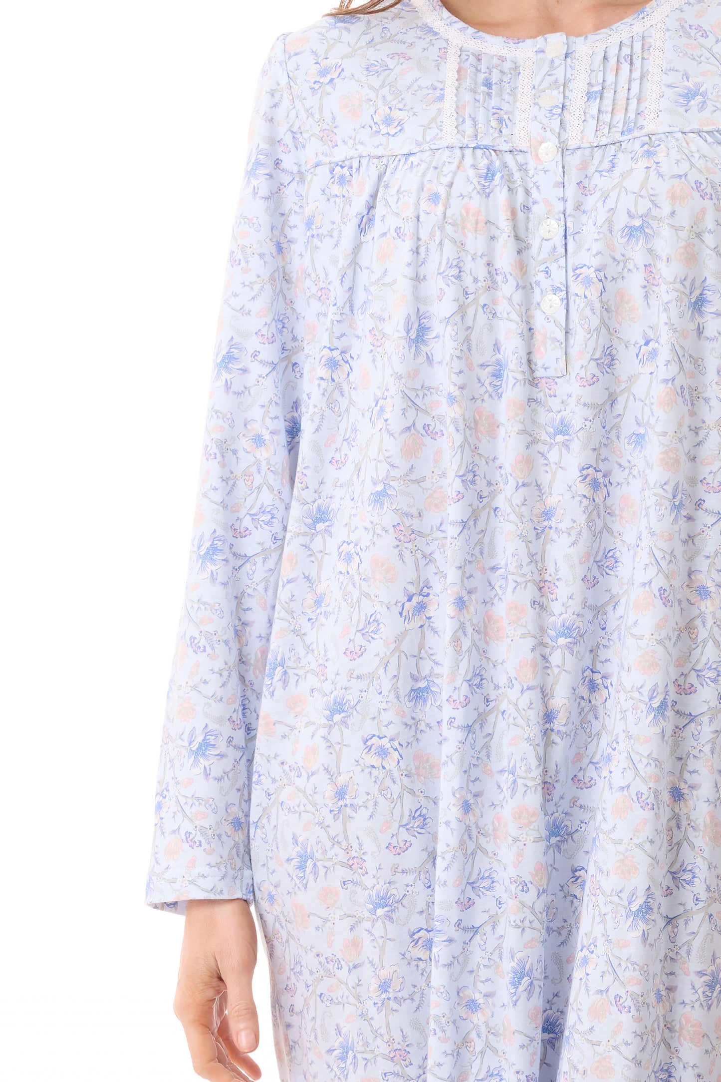 GIVONI:  LP Poppy Print Long Length Nightie