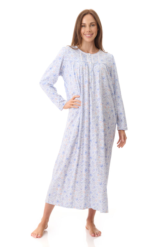 GIVONI:  LP Poppy Print Long Length Nightie