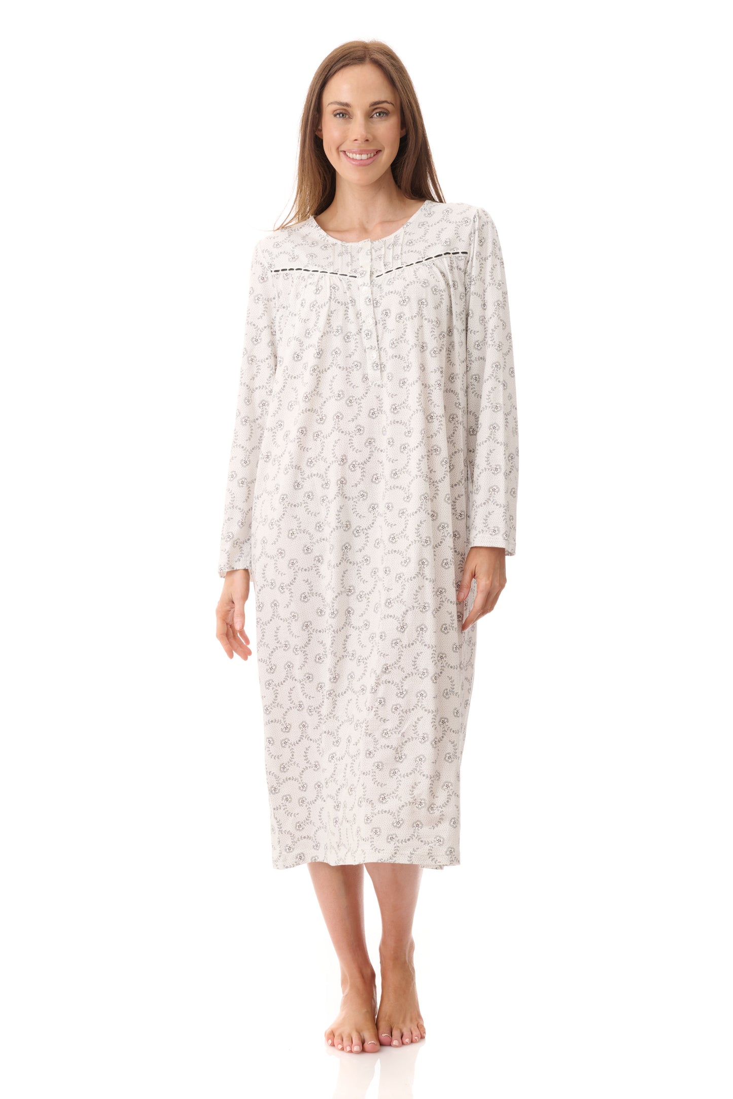 GIVONI:  LP Nadia Print Mid Length Nightie #2