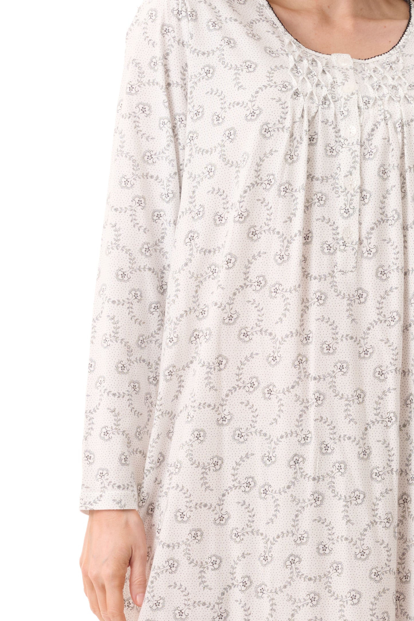 GIVONI:  LP Nadia Print Mid Length Nightie