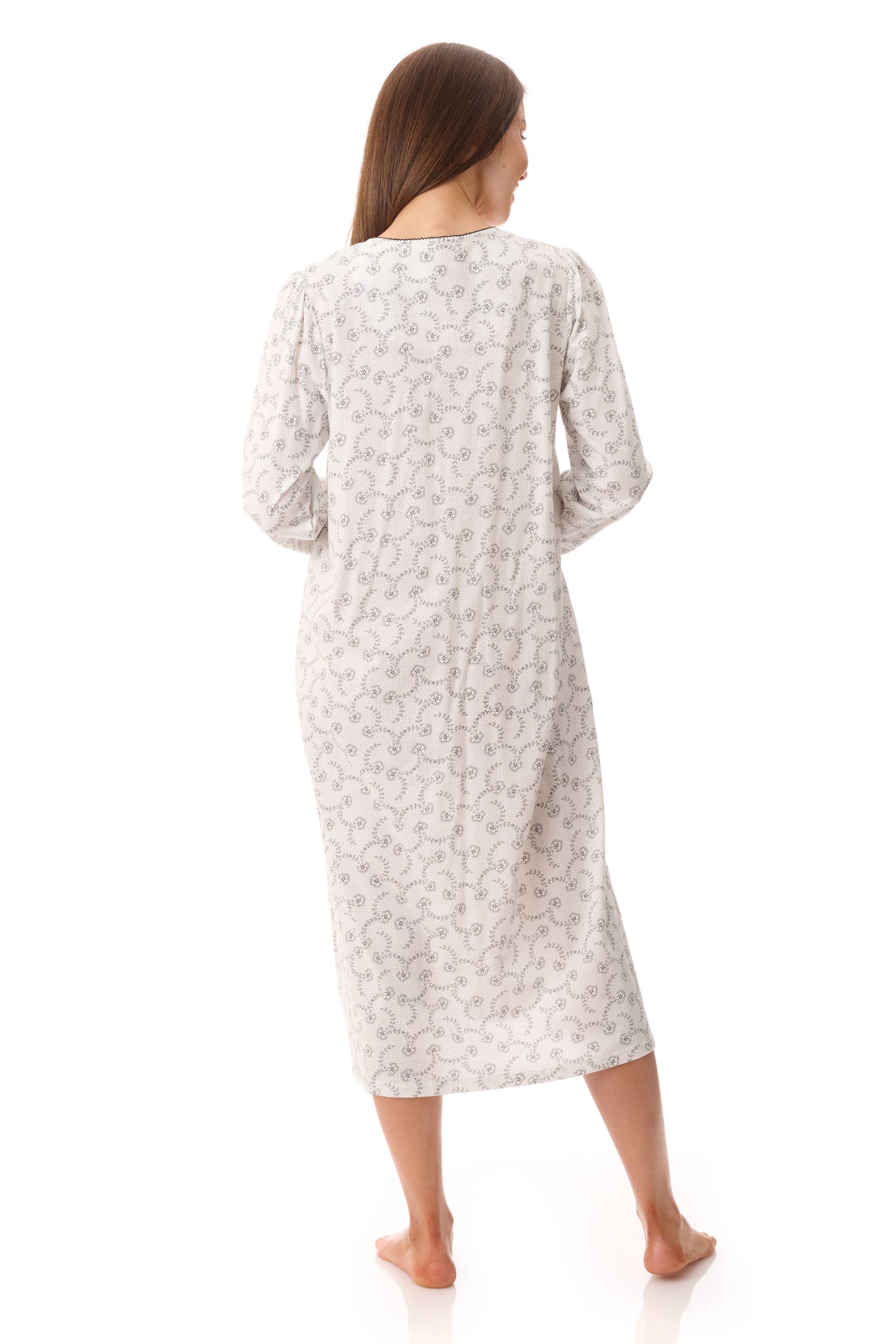 GIVONI:  LP Nadia Print Mid Length Nightie