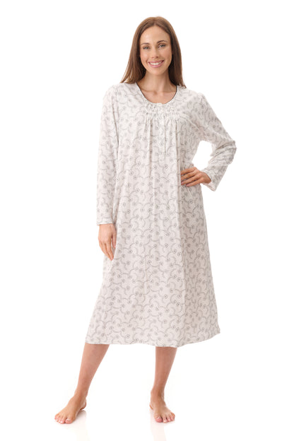 GIVONI:  LP Nadia Print Mid Length Nightie