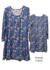 Givoni:  Mid Length Nightie Long Sleeves LZ Knit 'Yolanda'