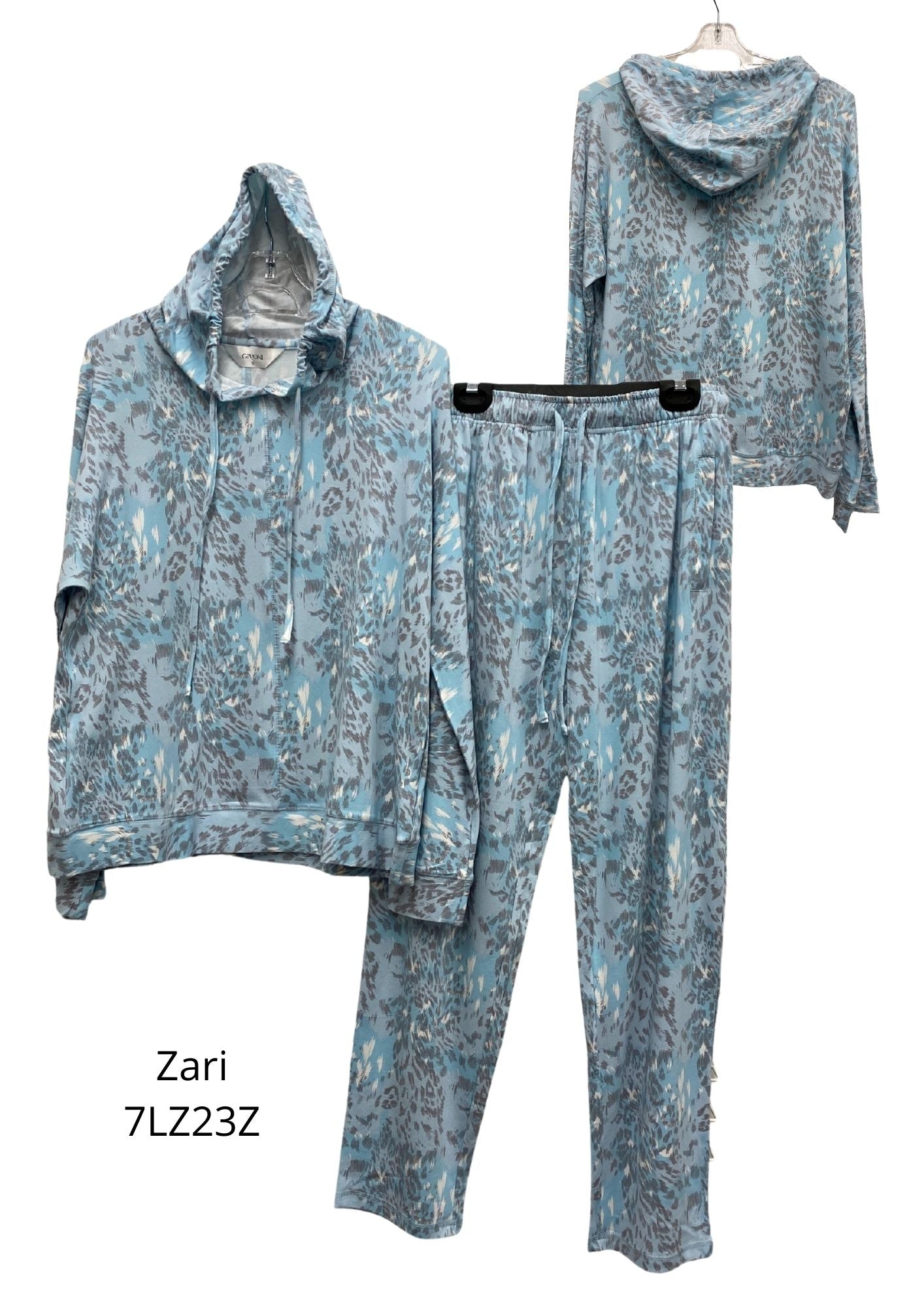 Givoni:  Long Pyjama PJ's with Hood 'Zari'
