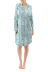 Givoni:  Short Length Sleepshirt Nightie Aqua Knit 'Zari'