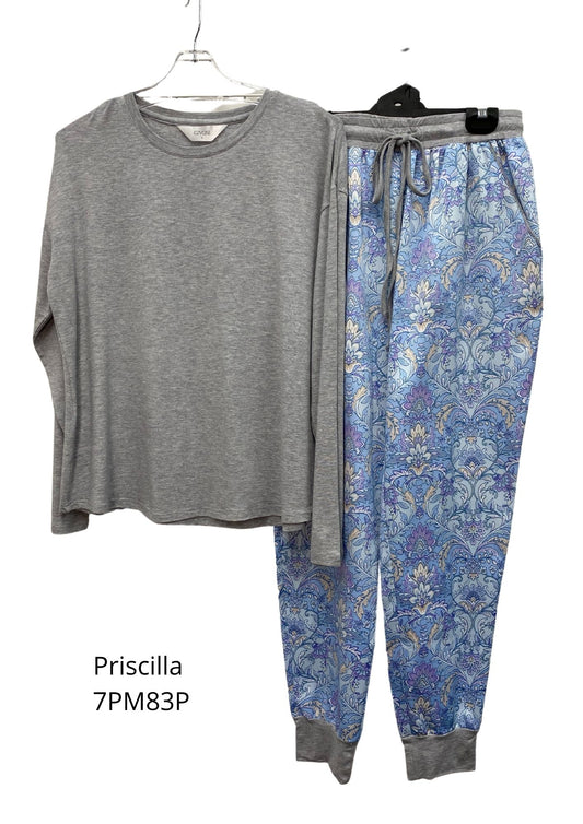 Givoni: Long Ski Pyjama Knit Grey Marle Top 'Priscilla'