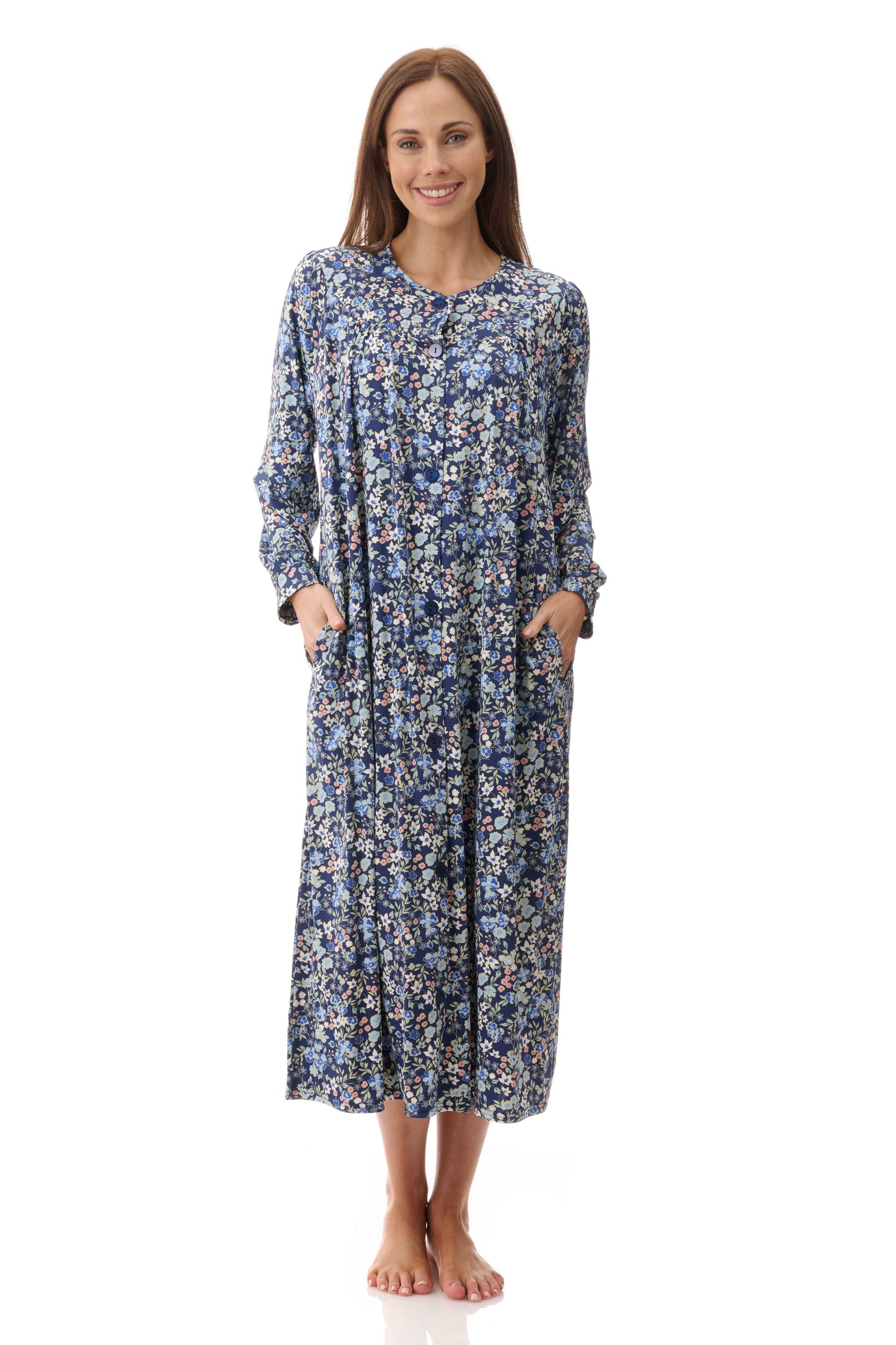 GIVONI:  PP Ariel Print Mid Length Button Brunchcoat