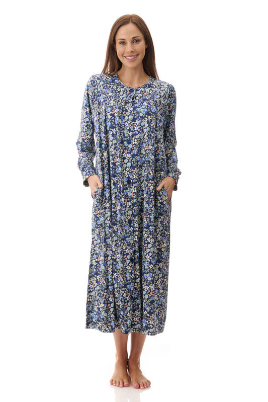 GIVONI:  PP Ariel Print Mid Length Button Brunchcoat