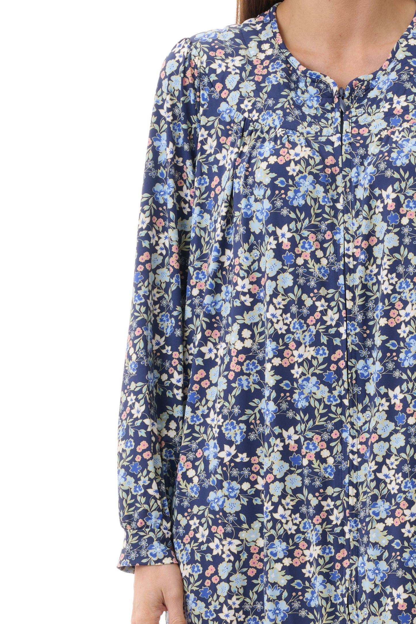 GIVONI:  PP Ariel Print Mid Length Zip Brunchcoat