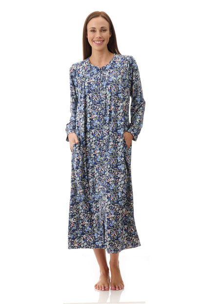GIVONI:  PP Ariel Print Mid Length Zip Brunchcoat