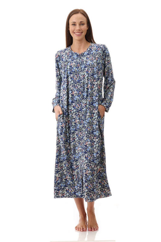 GIVONI:  PP Ariel Print Mid Length Zip Brunchcoat
