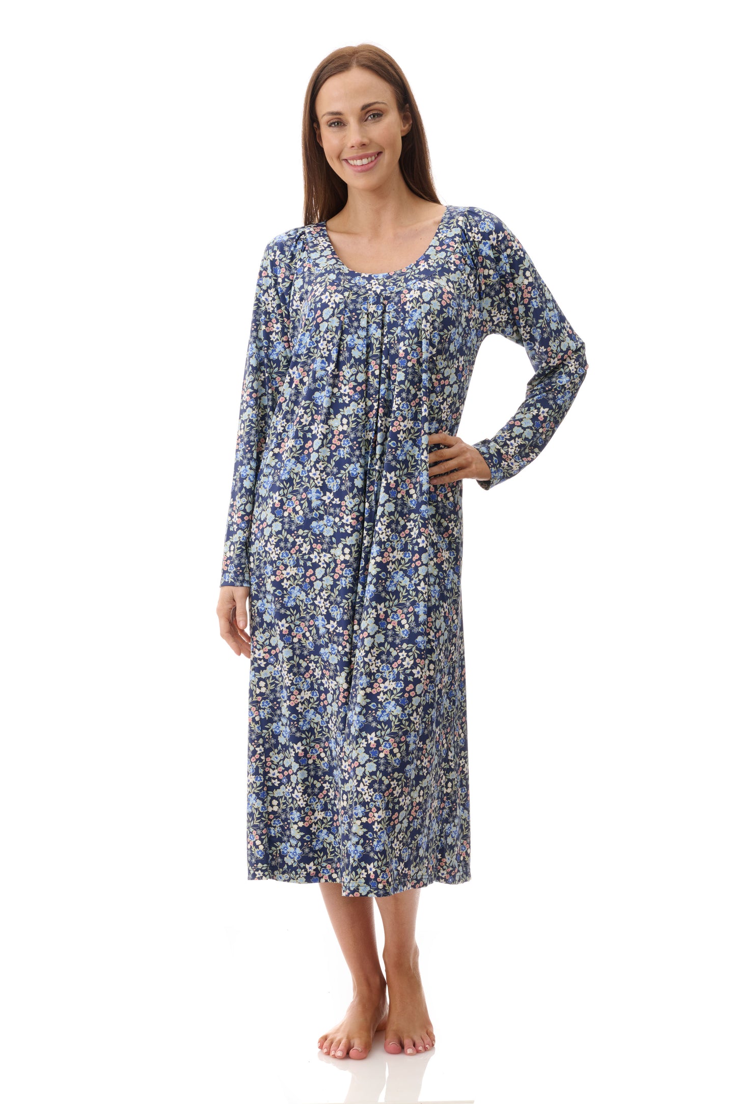 GIVONI:  PP Ariel Print Mid Length Nightie