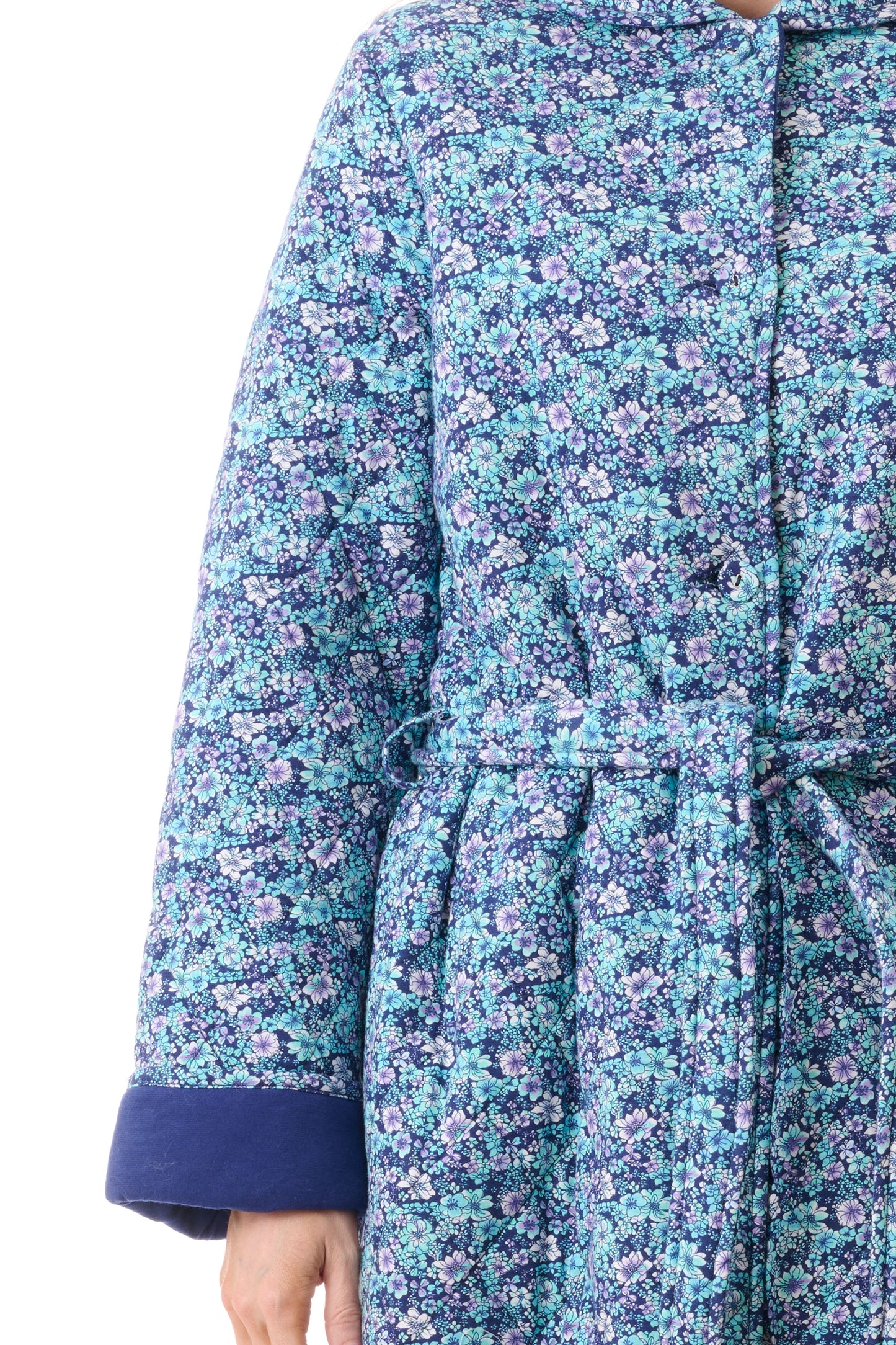 GIVONI:  LP Jada Print Mid Length Quilted Gown