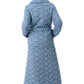 GIVONI:  LP Jada Print Long Length Quilted Gown
