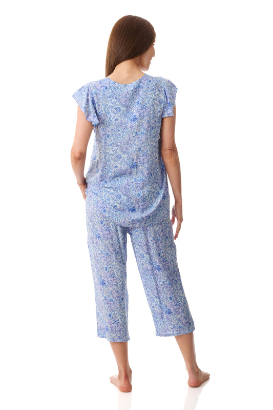 GIVONI - Luca Flutter Sleeve Capri Pyjamas