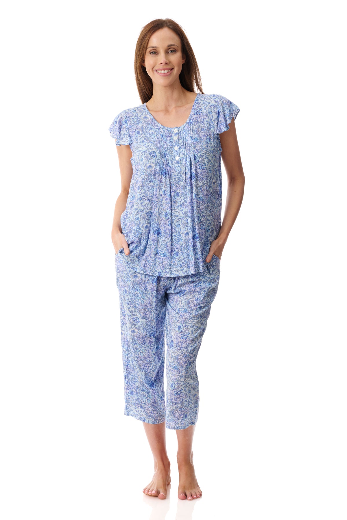 GIVONI - Luca Flutter Sleeve Capri Pyjamas