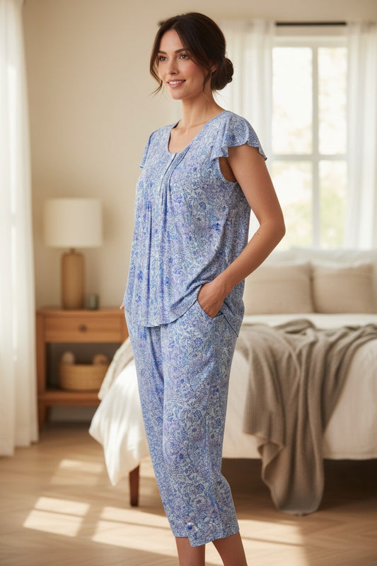 GIVONI - Luca Flutter Sleeve Capri Pyjamas