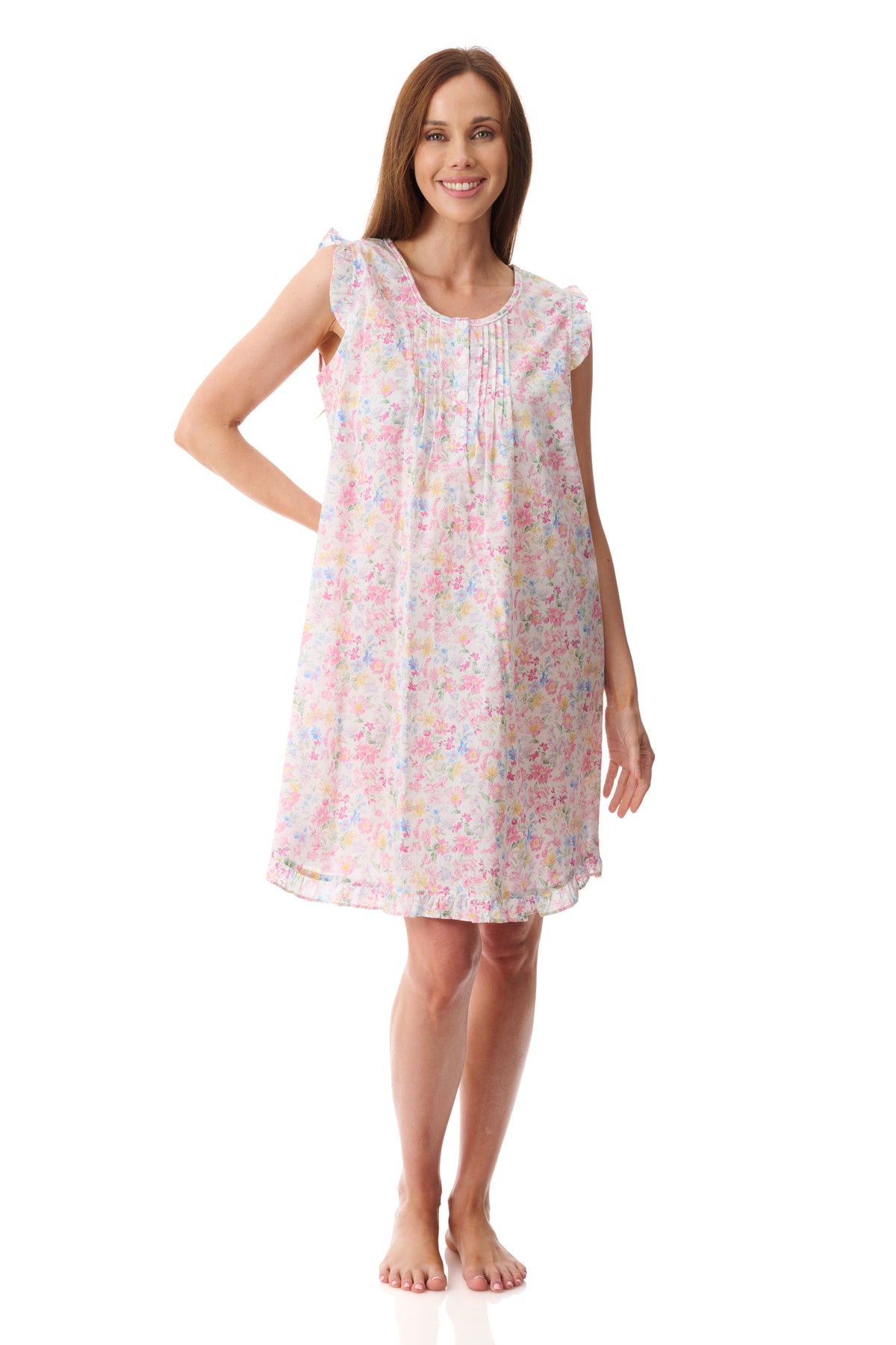 GIVONI - Naples Frill Sleeve Short Nightie