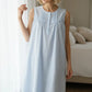 GIVONI - Check Seersucker Woven Sleeveless Short Nightie