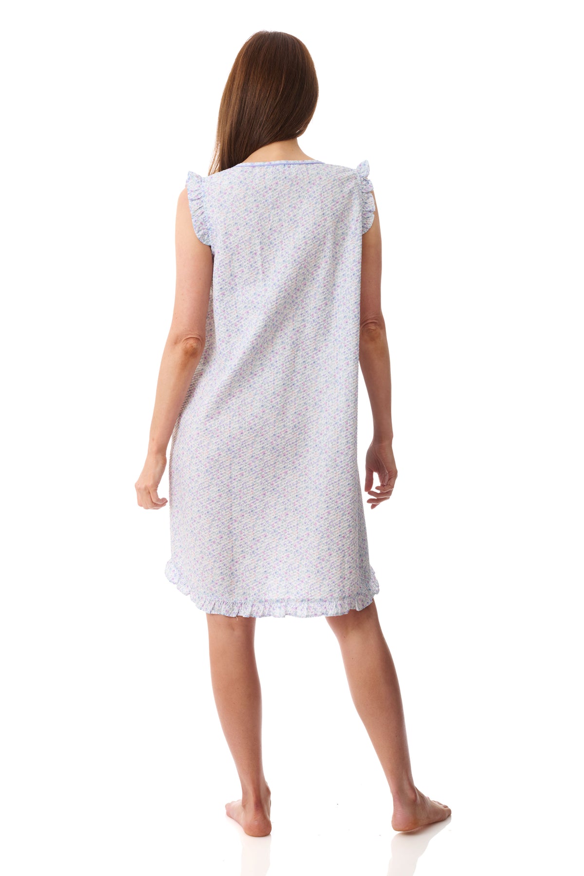 GIVONI - Salerno Seersucker Sleeveless Short Nightie