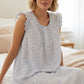 GIVONI - Salerno Seersucker Sleeveless Short Nightie
