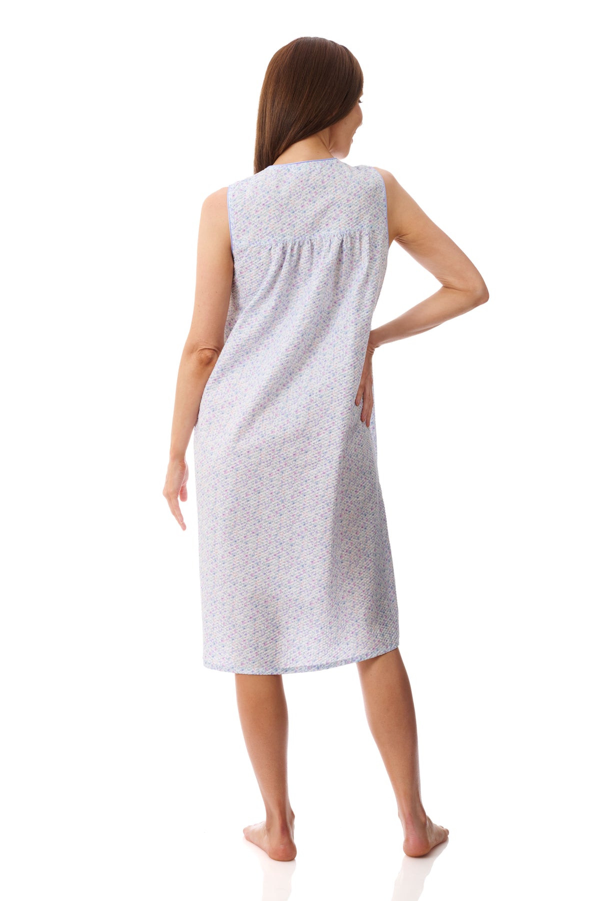 GIVONI - Salerno Seersucker Sleeveless Short Nightie