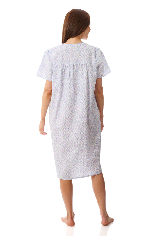 GIVONI - Salerno Seersucker Short Sleeve Short Nightie
