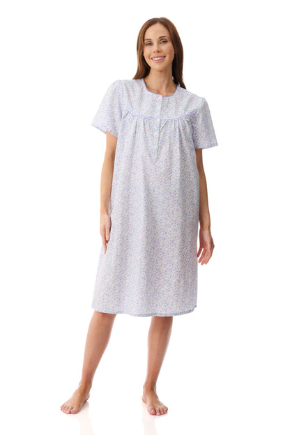 GIVONI - Salerno Seersucker Short Sleeve Short Nightie