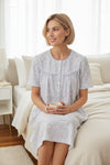GIVONI - Salerno Seersucker Short Sleeve Short Nightie
