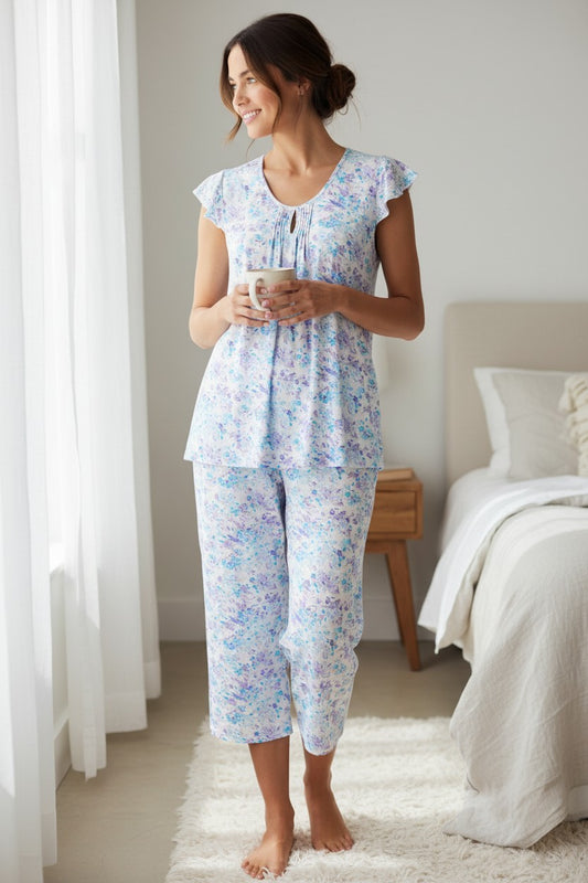 GIVONI - Zadar Flutter Sleeve Capri Pyjama Set