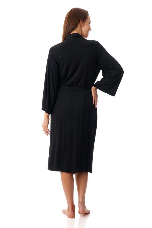 GIVONI - Classic Black Wrap Gown
