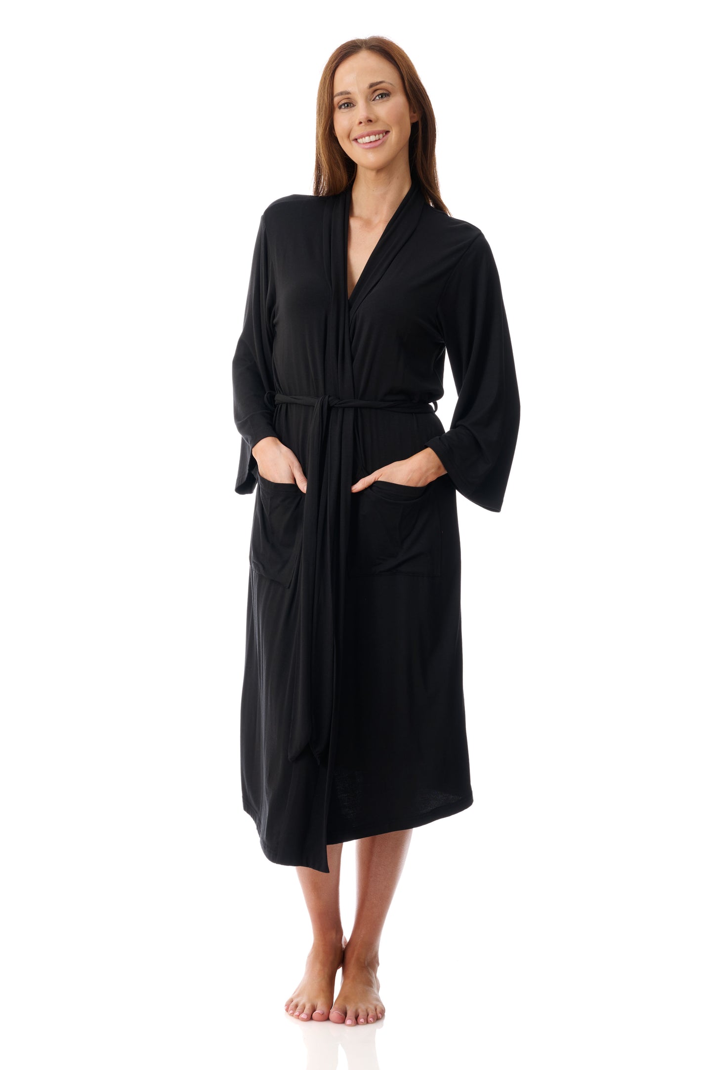 GIVONI - Classic Black Wrap Gown