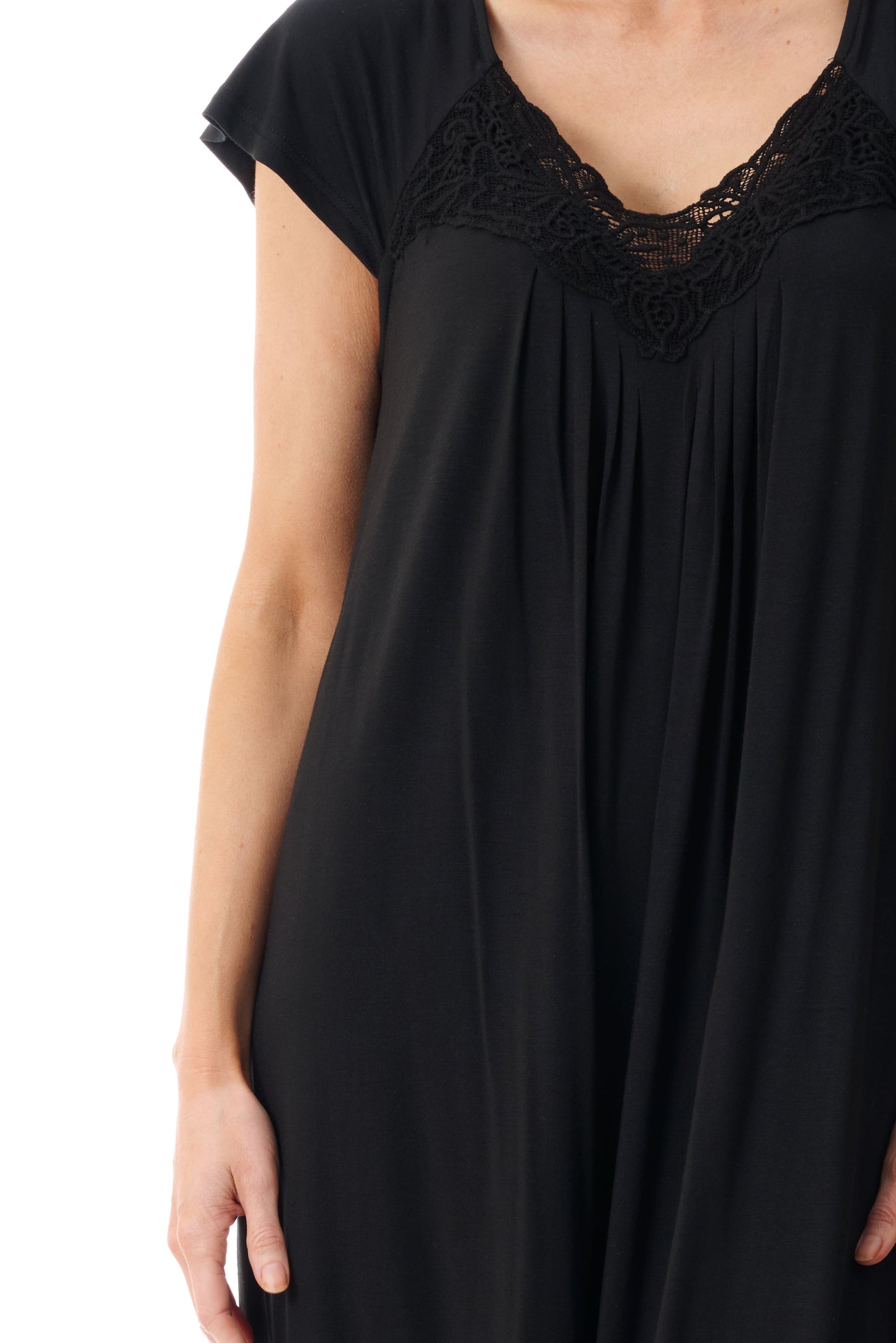 GIVONI - Classic Black Shortsleeve Nightie